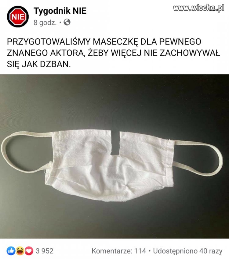 Maseczka dla pewnego znanego aktora