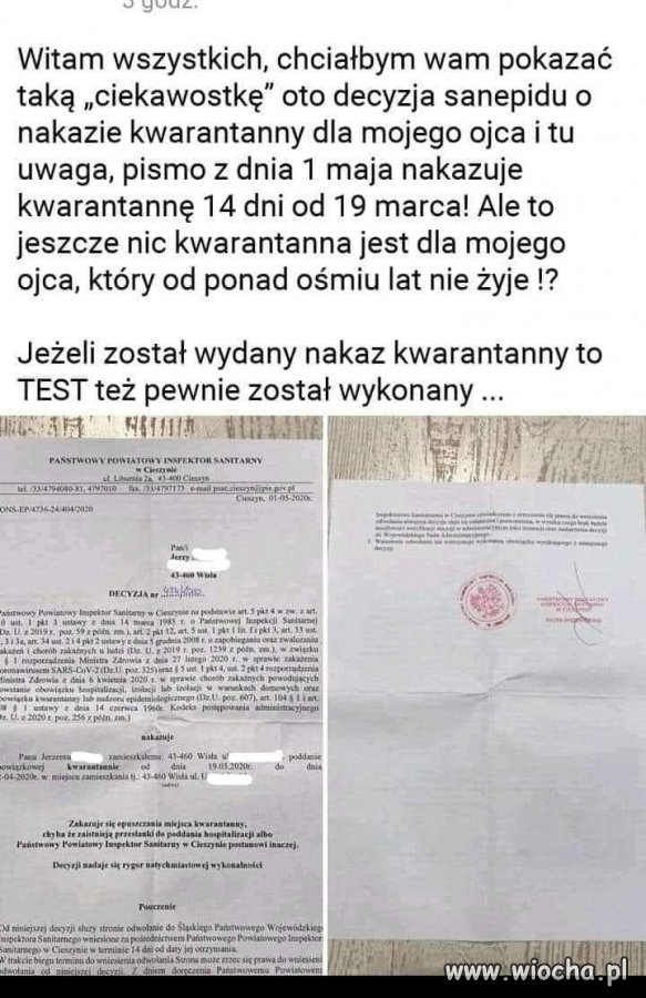 Kwarantanny na cmentarzu?
