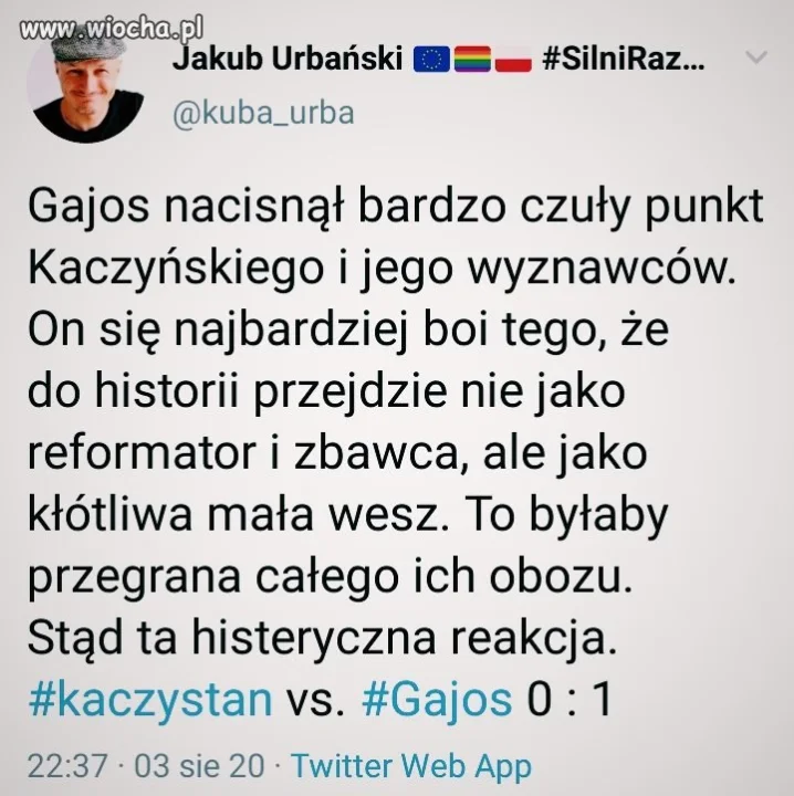 Wbił mu szpilę 