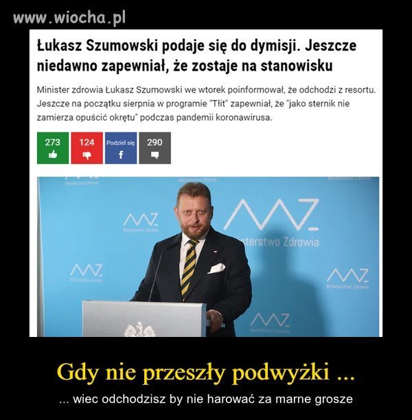 Ciekawe czy chodzi o niedoszłą podwyżkę ?