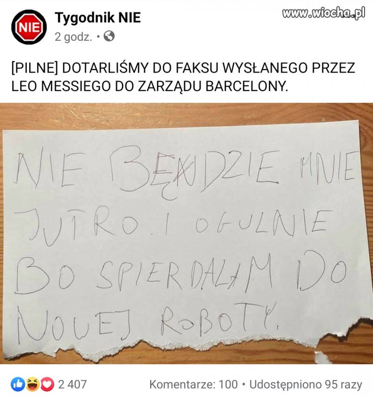 Messi ma nową robotę