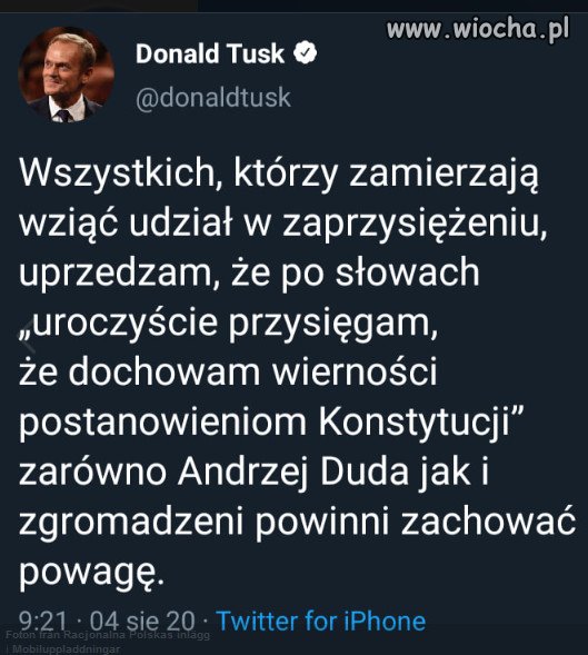  Po tym widać klasę człowieka, polityka, inteligenta.
