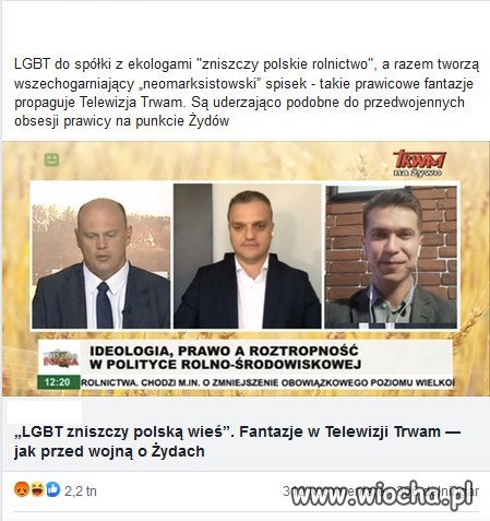 Spisek gejów zniszczy polskie rolnictwo.