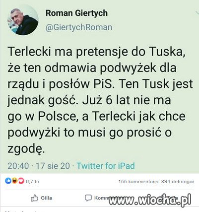 Tusk, był jest i zawsze pozostanie wszystkiemu winien!