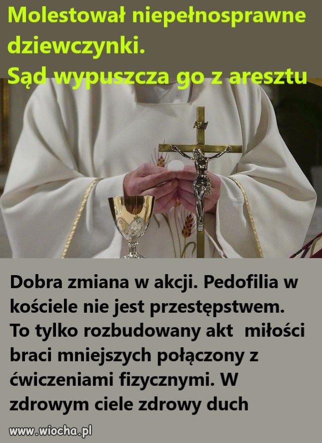 Ksiądz molestował niepełnosprawne dziewczynki. 