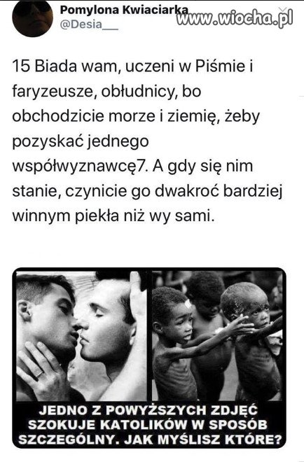  Jeśli są geje, to wszak stworzył ich Bóg.