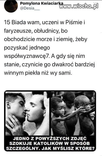  Jeśli są geje, to wszak stworzył ich Bóg.