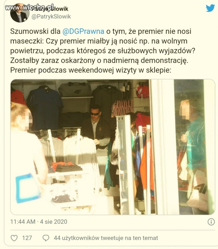 Szumowski wprowadza kary za brak maseczki, ale...