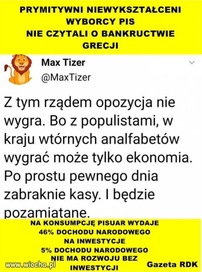 Pewnego dnia zabraknie kasy...