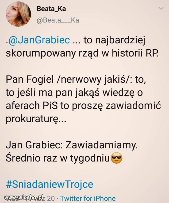Średnio raz w tygodniu. 
