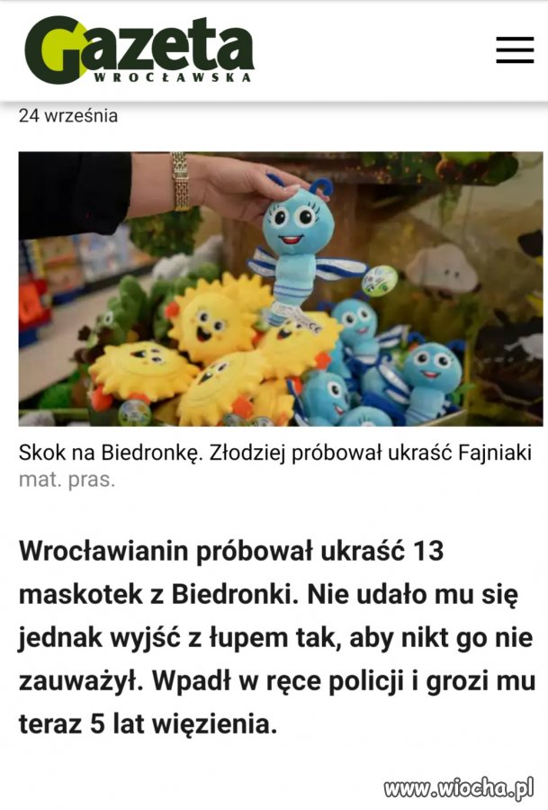 Skok na wrocławską Biedronkę