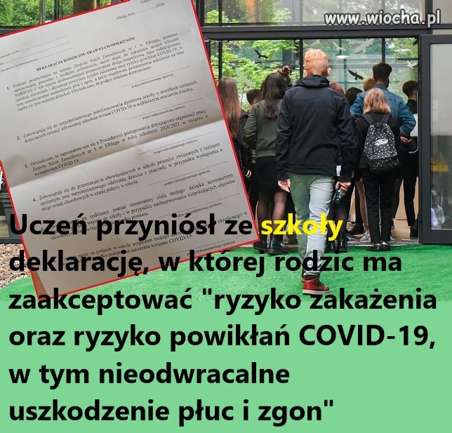Deklaracja ze szkoły dla rodziców