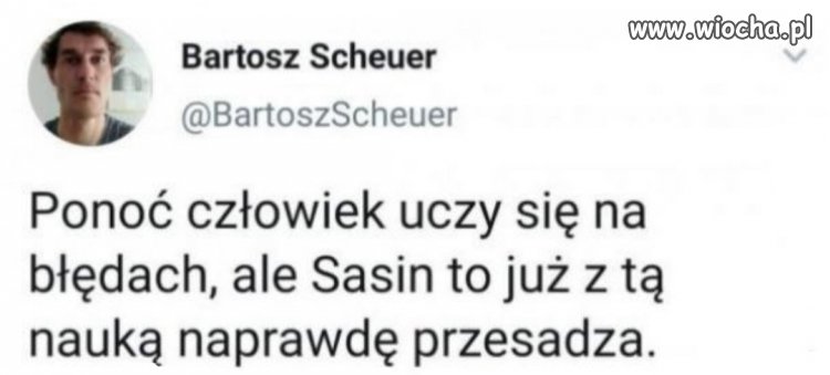 Człowiek uczy się na błędach 