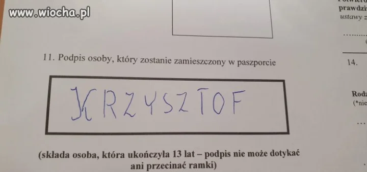 Wniosek paszportowy 