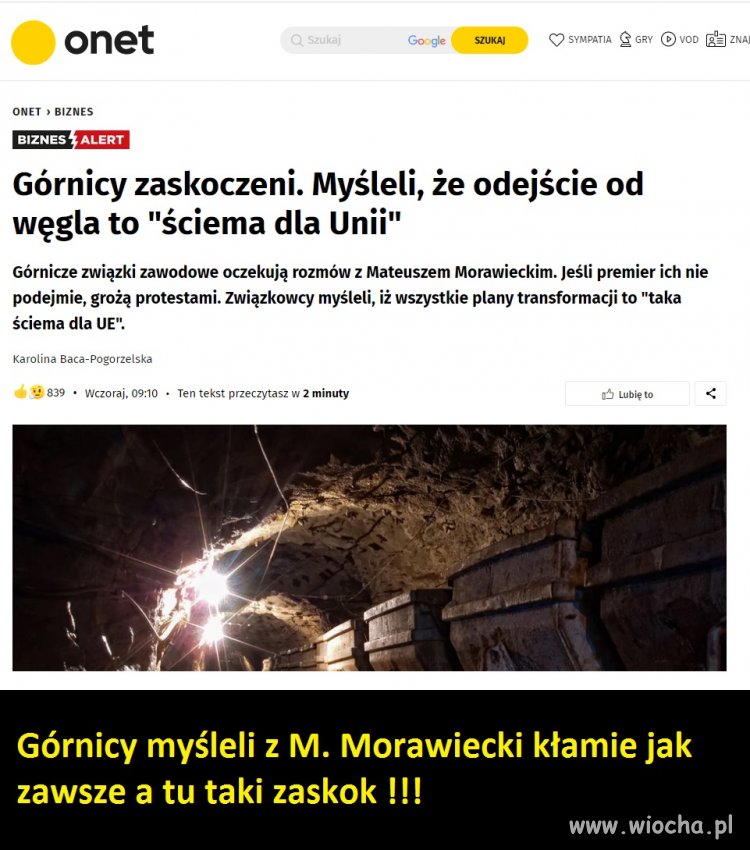 Zaskoczenie.