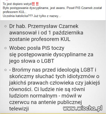 Niby profesor ale człowieczeństwa za grosz!