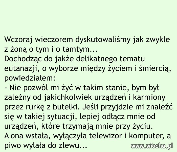 Czym kończą się dyskusje z żoną 
