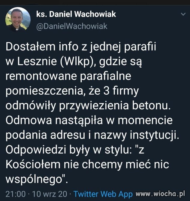 Taka karma, proszę księdza.