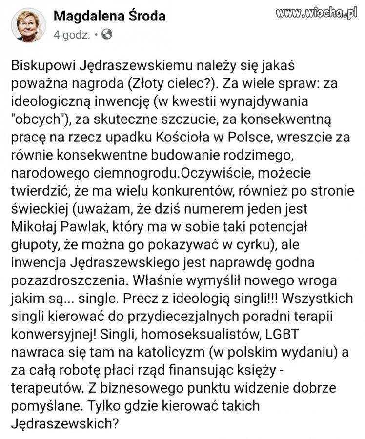 Gdzie kierować takich Jędraszewskich?