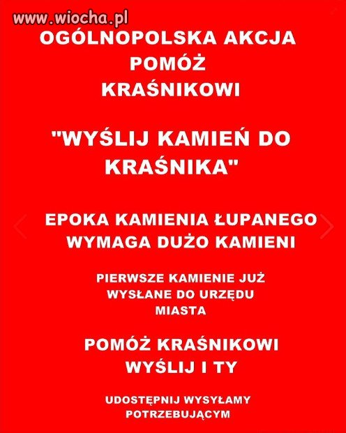 Narodowa pomoc dla KRAŚNIKA...