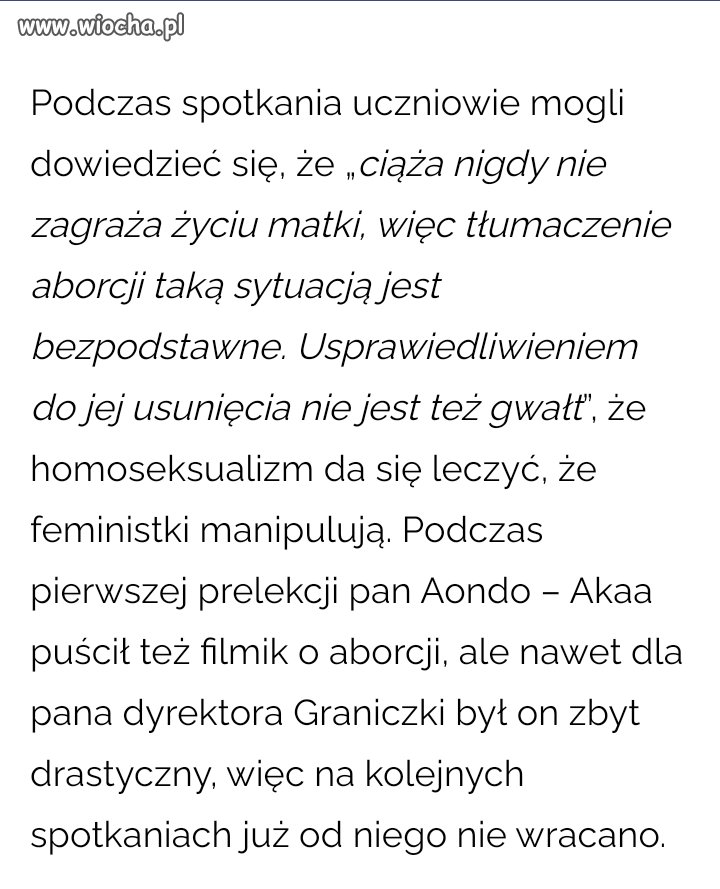 Tymczasem w Krakowskim liceum