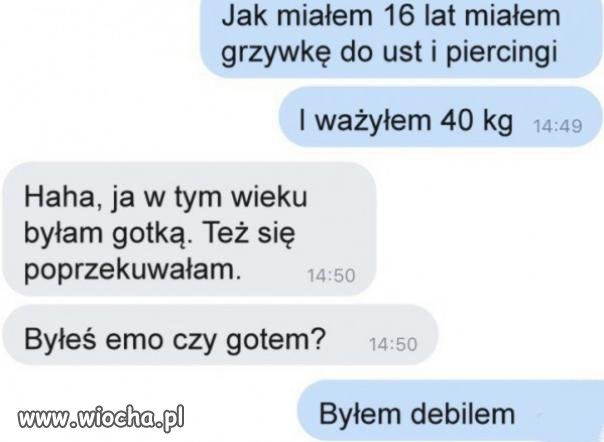 Byłeś emo czy gotem?