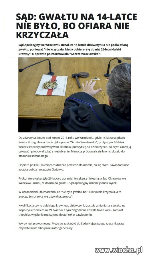 Czasami sprawiedliwość jest naprawdę ślepa 