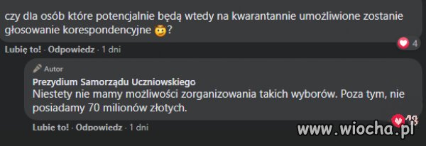 Wybory do samorządu uczniowskiego.