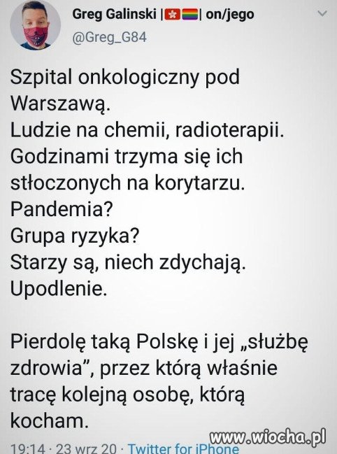 A na wejściu do tego szpitala, wielki napis: