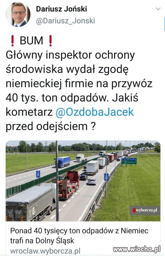 A tak pis gadał na pękniętą rure w Wawie