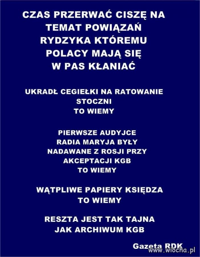 Za co go tak bronią?