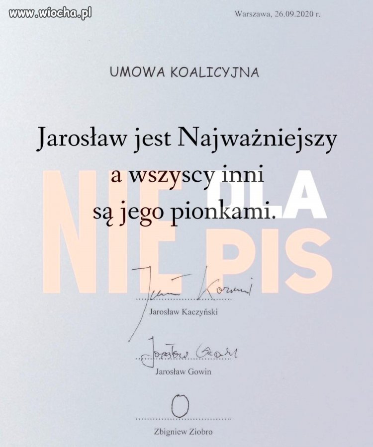Właśnie podpisali ...