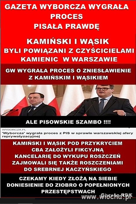 GAZETA WYBORCZA WYGRAŁA PROCES