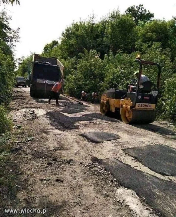 Rzont pis buduje drogi