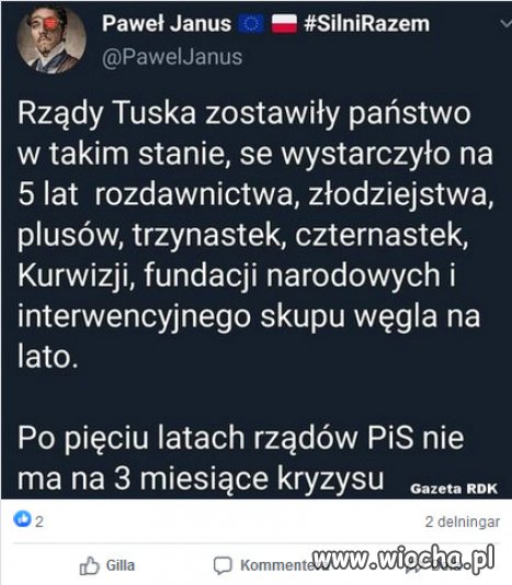 Bo wszystko wina Tuska...