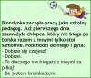 Nauczycielka blondynka 