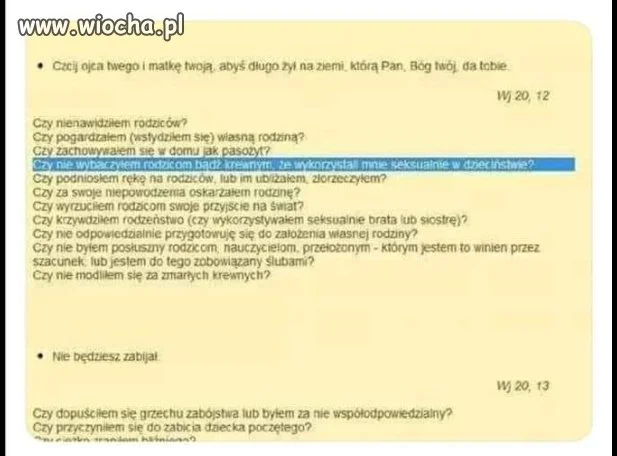Rachunek sumienia dzieci przed 1 komunią św.