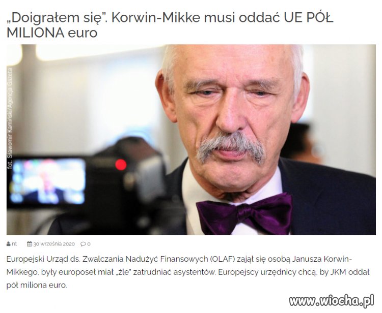 Chciał rozwalić Unię 