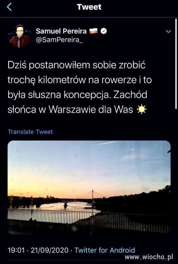 Postanowił jechać rowerem ale...