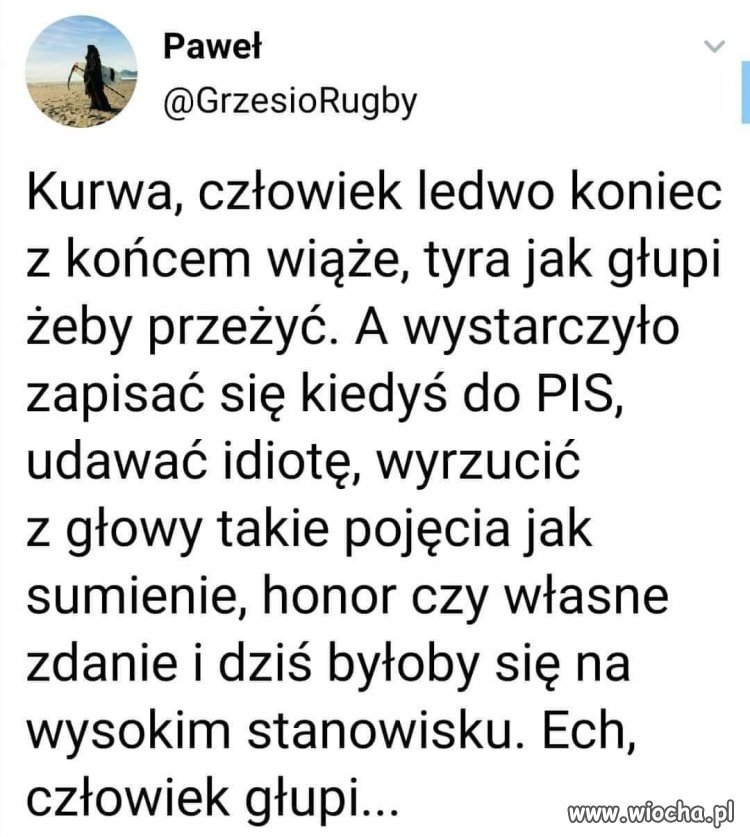 Ech, człowiek głupi...