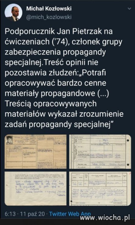 Odnalazły się dokumenty Janka Pietrzaka.