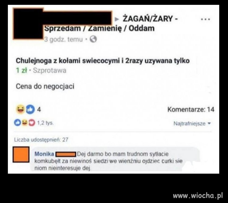 Ktoś chętny na chulejnogę ?
