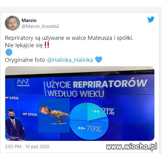Nie ma respiratorów 