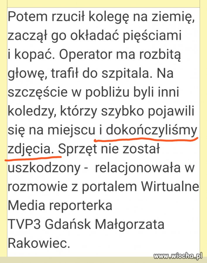 Ekipa TVpis zawsze gotowa pomóc koledze