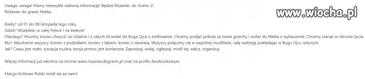 Radosna wiadomość
