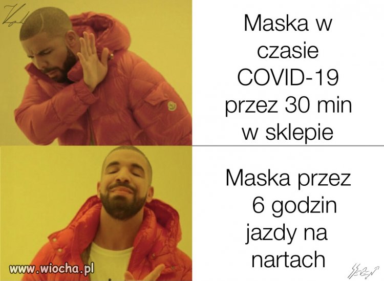 Maska na nartach
