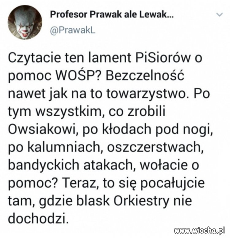 Jak trwoga, to do...Owsiaka
