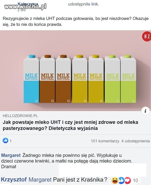 Z tym mlekiem