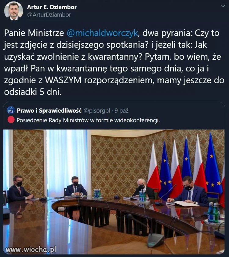 Może rząd dogadał się z koronawirusem?