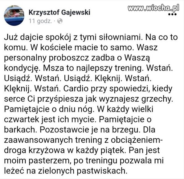 W zdrowym ciele zdrowy duch...